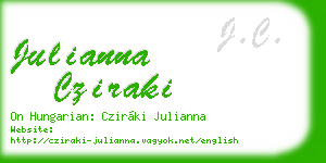 julianna cziraki business card
