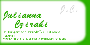 julianna cziraki business card